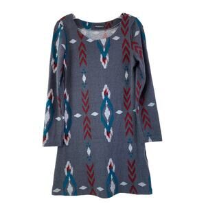 Earthbound Boho Southwest Style Sweater Dress Sz M Long Sleeves Super Soft Cozy